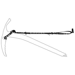  Ice Axe Long Leash Evo - Polslus, zwart