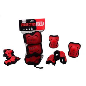 Zwart/rode beschermers set voor kinderen