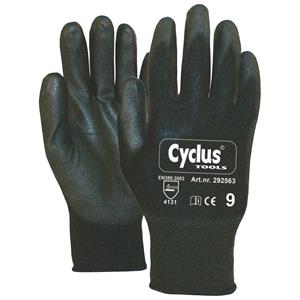 Werkhandschoen Nylon S/7 L+R rode kraag  292561