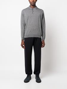 John Smedley 17 Singular trainingsbroek van scheerwol - Blauw