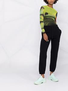 MSGM Joggingbroek met logoprint - Zwart