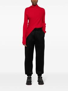 MSGM Broek met geborduurd logo - Zwart