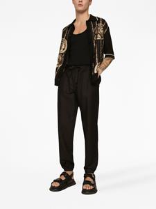 Dolce & Gabbana Broek met trekkoordtaille - Zwart