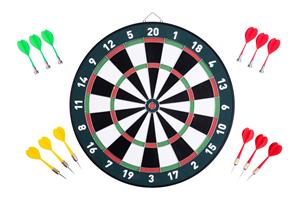 LONGFIELD Darts Dartbord Dubbelzijdig - Dieren