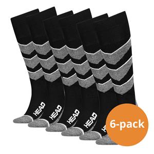 HEAD Skisokken Unisex V-Shape Kneehigh 6-pack Black Combo