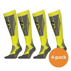 HEAD Skisokken Unisex Racer Kneehigh 4-pack Neon Yellow