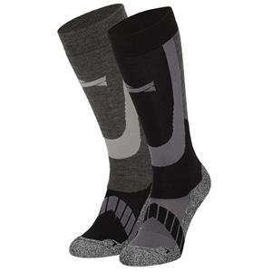 Xtreme Sockswear Xtreme Skisokken Unisex 2-pack Multi Black