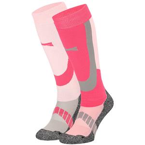 Xtreme Sockswear Xtreme Skisokken Unisex 2-pack Multi Pink