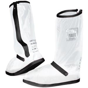 Perletti overschoenen reflecterend PVC transparant/zwart