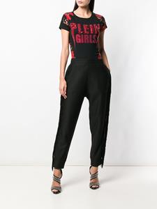 Philipp Plein trainingsbroek met franje zoom - Zwart