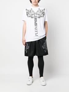 Plein Sport Hardloopbroek met print - Zwart