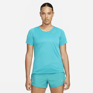 Nike Dri-FIT Race Hardlooptop met korte mouwen voor dames - Blauw