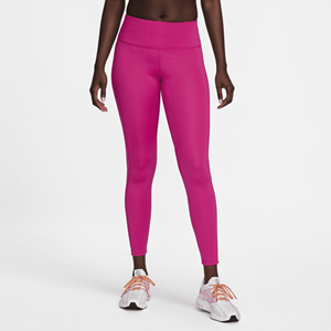 Nike Fast 7/8-legging met graphic, halfhoge taille en zakken voor dames - Roze