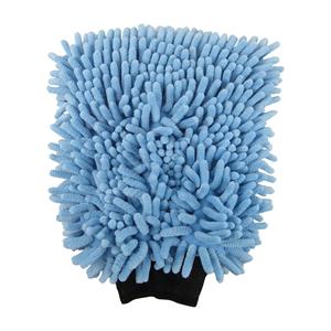 washandschoen microvezel 25 x 19 x 4 cm blauw