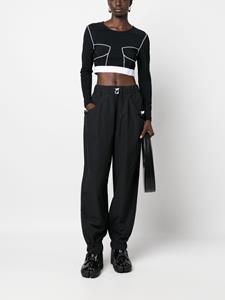 Ji WON CHOI Bowery trainingsbroek met trekkoordtaille - Zwart