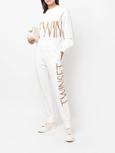 TWINSET Trainingsbroek met logoprint - Wit