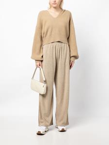 B+ab Ribgebreide broek en top - Beige