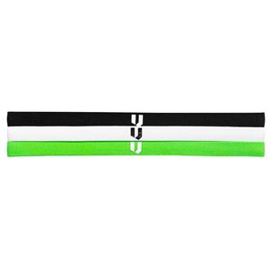 Unisport Haarband 3-Pak - Groen/Wit/Zwart