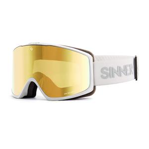 SIN VALLEY S SKIBRIL - MAT WIT - GOUDEN OLIE LENS + ROZE LENS kopen℃ | SINNER