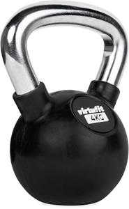 Kettlebell - Rubber/Chroom - 4 kg