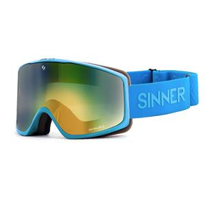 SIN VALLEY SKIBRIL - MAT LUCHT BLAUW - GROENE OLIE LENS + ROZE LENS kopen℃ | SINNER