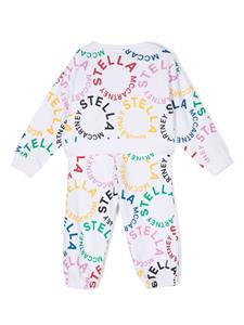 logo-print cotton tracksuit - Wit