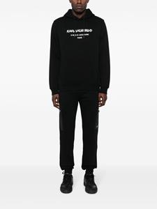 Karl Lagerfeld logo-patch cotton track pants - Zwart