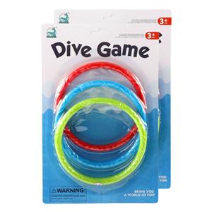 Gekleurde duikringen - 6x stuks - rood/blauw/groen - kunststof -