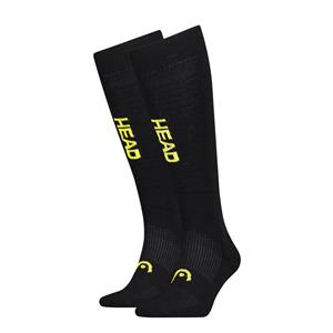 HEAD Skisokken Unisex Graphic Kneehigh 2-pack Black/Yellow