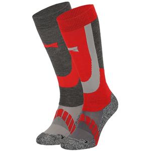 Xtreme Sockswear Xtreme Skisokken Unisex 2-pack Multi Red-39/42