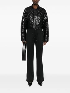 Courrèges drawstring bootcut track pants - Zwart