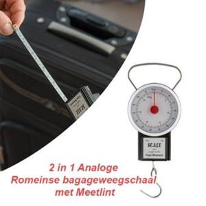 Dealrunner 2-Stuks Analoge Romeinse Bagageweegschaal met Meetlint