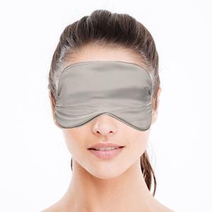 Luxe slaapmasker/ reismasker met zachte vulling grijs -