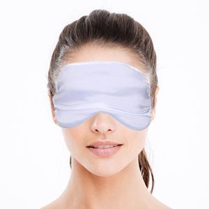 Luxe slaapmasker/ reismasker met zachte vulling lichtblauw -