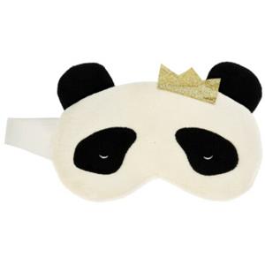 Kinder slaapmasker/oogmasker panda - zwart/wit -