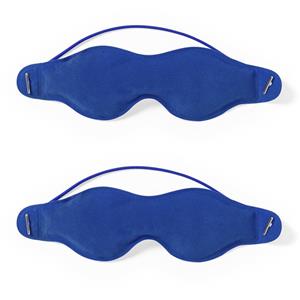 2x stuks verkoelend oogmasker blauw -