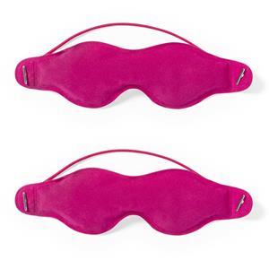 2x stuks verkoelend oogmasker roze -