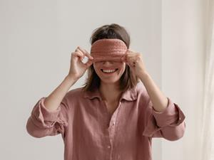 Yumeko Slaapmasker katoen rose cloud 100% biologisch katoen