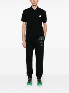 Moschino logo-print cotton track pants - Zwart