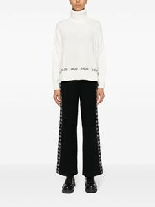 LIU JO logo-tape detail trousers - Zwart