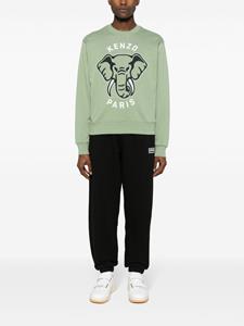 Kenzo logo-embroidered cotton track pants - Zwart