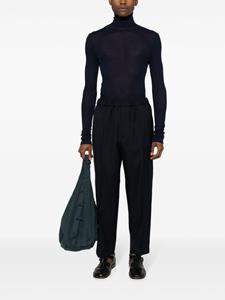 Jil Sander elasticated-waistband cotton trousers - Blauw