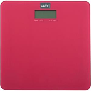 MSV Personen Weegschaal - Fuchsia Roze - Glas - 30 X 30 Cm - Digitaal