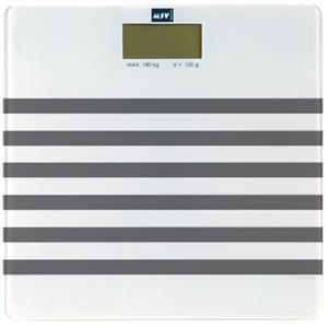 MSV Personen Weegschaal - Wit/grijs - Glas - 29 X 29 Cm - Digitaal