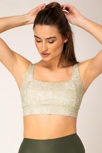Woodlike Damen vegan Sport-Bh Crop Top Lotus Grün