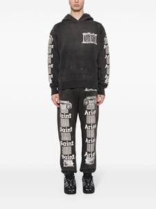 SAINT MXXXXXX slogan-print cotton track pants - Grijs