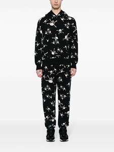 SAINT MXXXXXX skull-print cotton track pants - Zwart