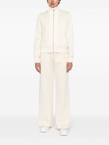 Off-White logo-embroidered flared track pants - Geel
