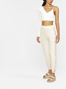 Elisabetta Franchi Trainingsbroek met logoprint - Beige