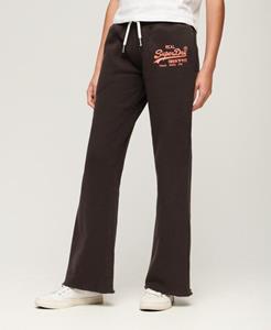 Superdry Vrouwen Neon Vintage Flare Joggingbroek met Lage Taille Zwart